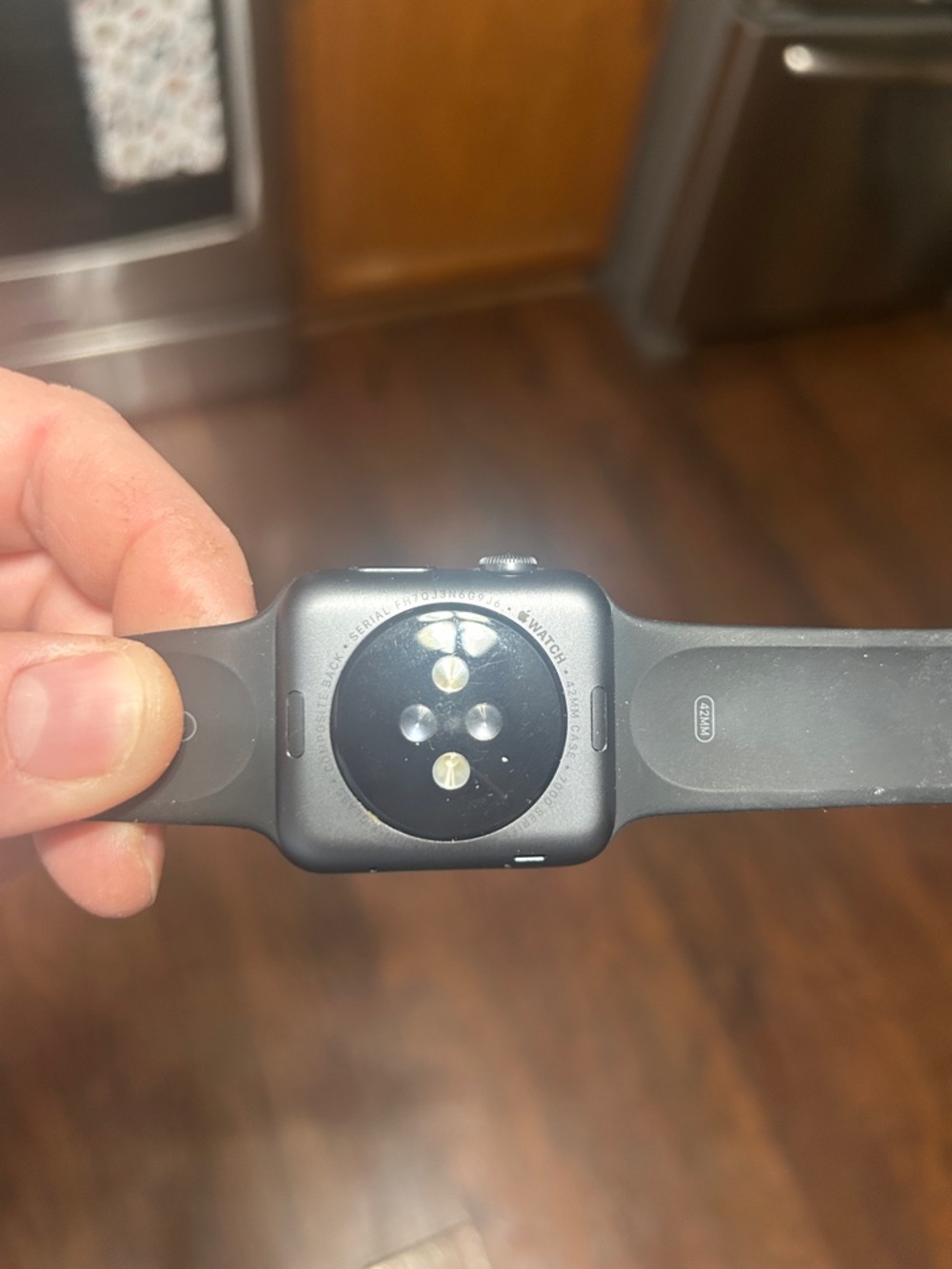 Apple Watch with Black Case and Black Sport Band